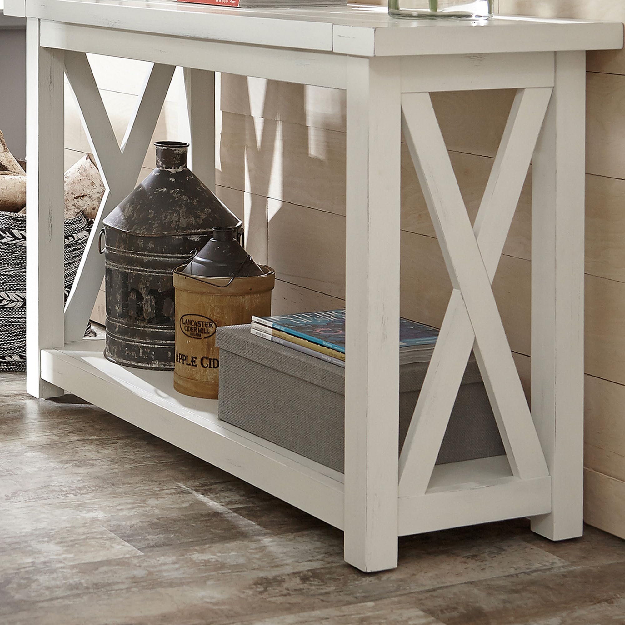 Seaside Lodge White Console Table by Home Styles,