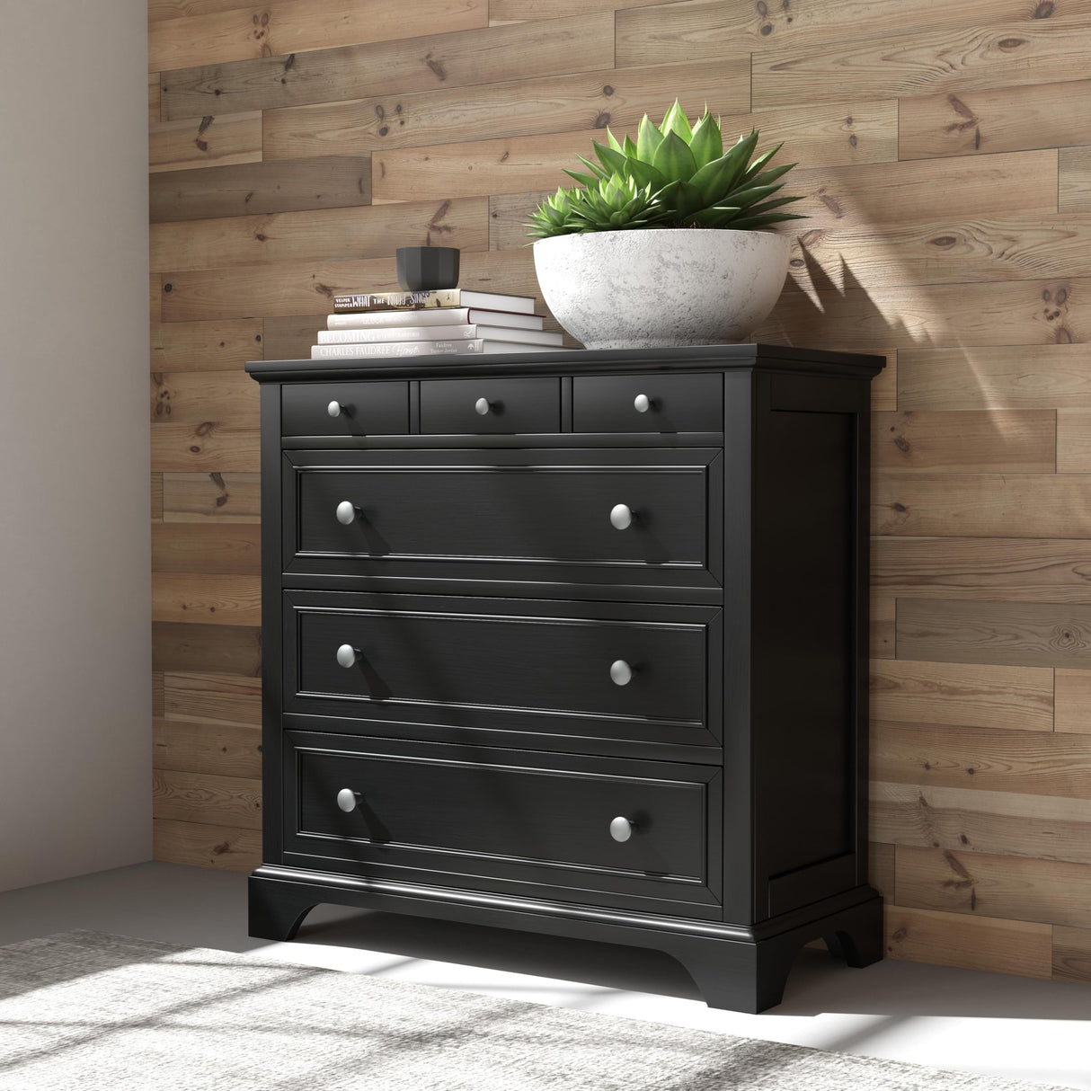 Black Four Drawer Chest by Home Styles