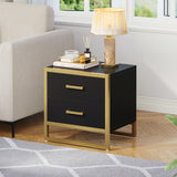 Nightstand with 2 Drawers, Small End Side Table with Storage, Modern Bedside Bed Table