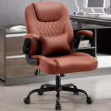 Executive Office Chair with Lumbar Support - Ergonomic PU Leather Desk Chair