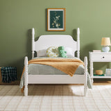 Traditional Wood Spindle Post Queen Bed Frame with Headboard
