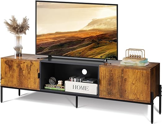 Modern TV Stand for 65 Inch TV, Mid Century Entainment Center with Storage