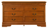 LouisPhillipe , Oak Dresser, 33" H X 57" W X 16" D