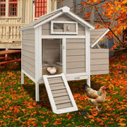 Chicken Coop Chicken House Outdoor with Removable Trays, Wooden Rabbit Hutch