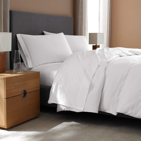 Sateen Junior Suite Bed Bundle (Queen) - Luxury All-White Bedding Bundle/Includes