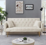 72" Modern Velvet Sofa Bed Futon,Convertible Folding Sleeper Bed Couches with 3 Adjustable Backrests