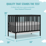 Synergy 5-In-1 Convertible Crib In Black, Greenguard Gold Certified