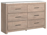 Signature Design by Ashley Senniberg Contemporary Dresser, Light Brown/White