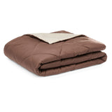 Reversible Lightweight Microfiber Comforter Blanket, King, Chocolate/Khaki