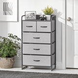 Tall Dresser Storage Chest - Vanity Furniture Cabinet Tower Unit for Bedroom, Office