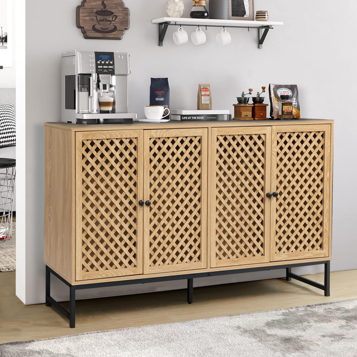 Sideboard Buffet Cabinet, Kitchen Storage Cabinet, Console Table with Storage,