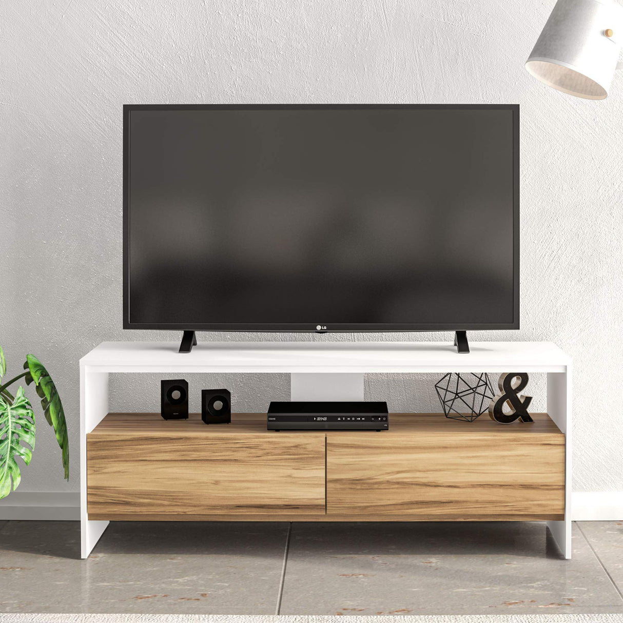 Portland TV Stand, TV Stands for Living Room, Fits TVs Up to 70 Inches, Modern Design