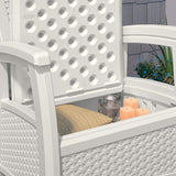 Lightweight Resin All Weather Storage Chairwith Storage