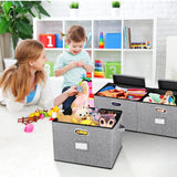 Toy Box, Stackable Toy Storage Organizer, Collapsible Toy Box Chest with Lid for Nursery,