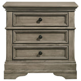 Home Furnishings Manchester 3-Drawer Nightstand Wheat