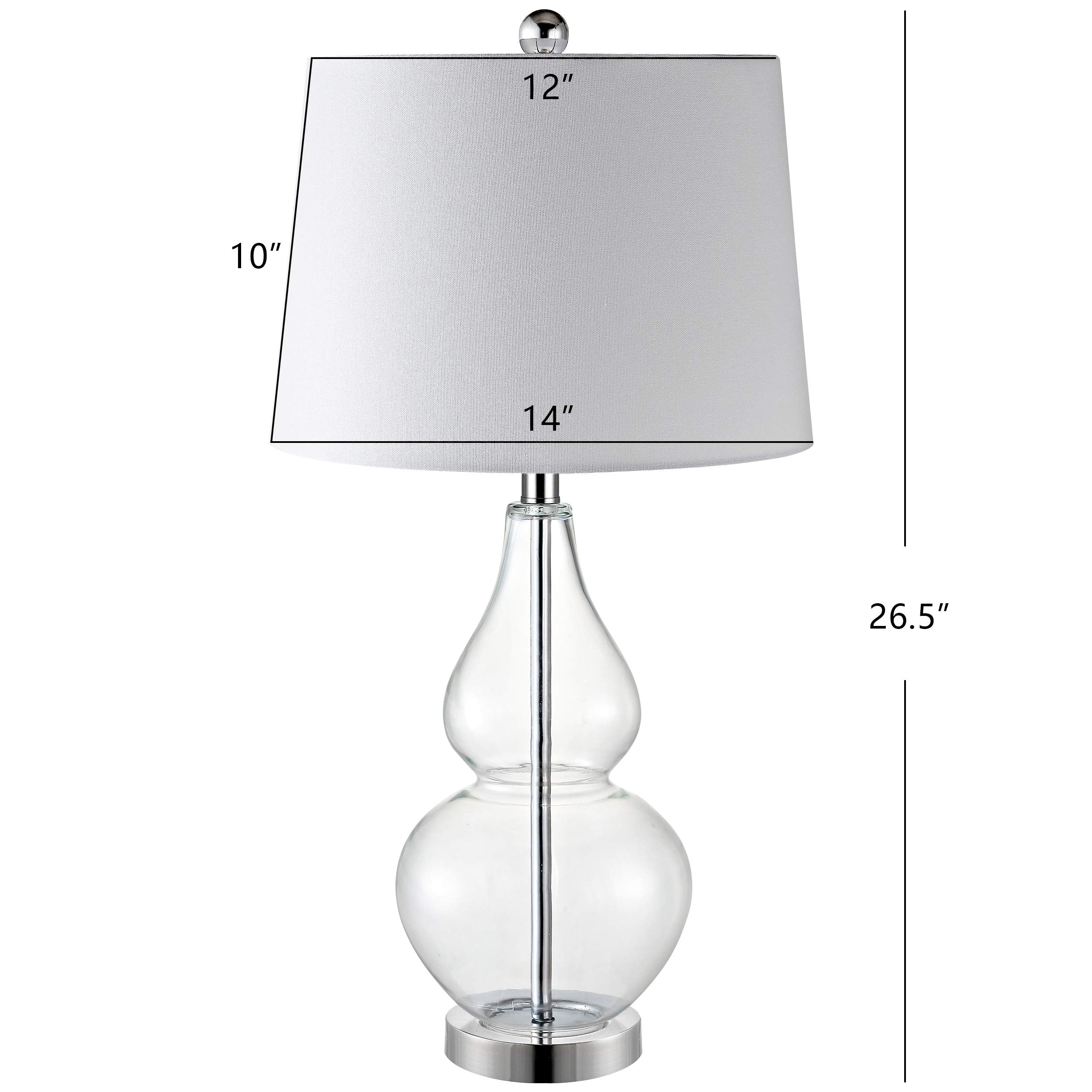 Lighting Collection Frena Clear/ Chrome 27-inch Bedroom Living Room Home Office Desk