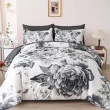 Khaki Comforter Set King Size 7 Pieces Floral Bed