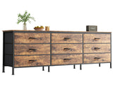 9 Drawer Dresser, 63 Inch Dresser TV Stand for 55, 65, 70 Inch TV