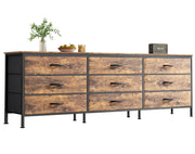 9 Drawer Dresser, 63 Inch Dresser TV Stand for 55, 65, 70 Inch TV