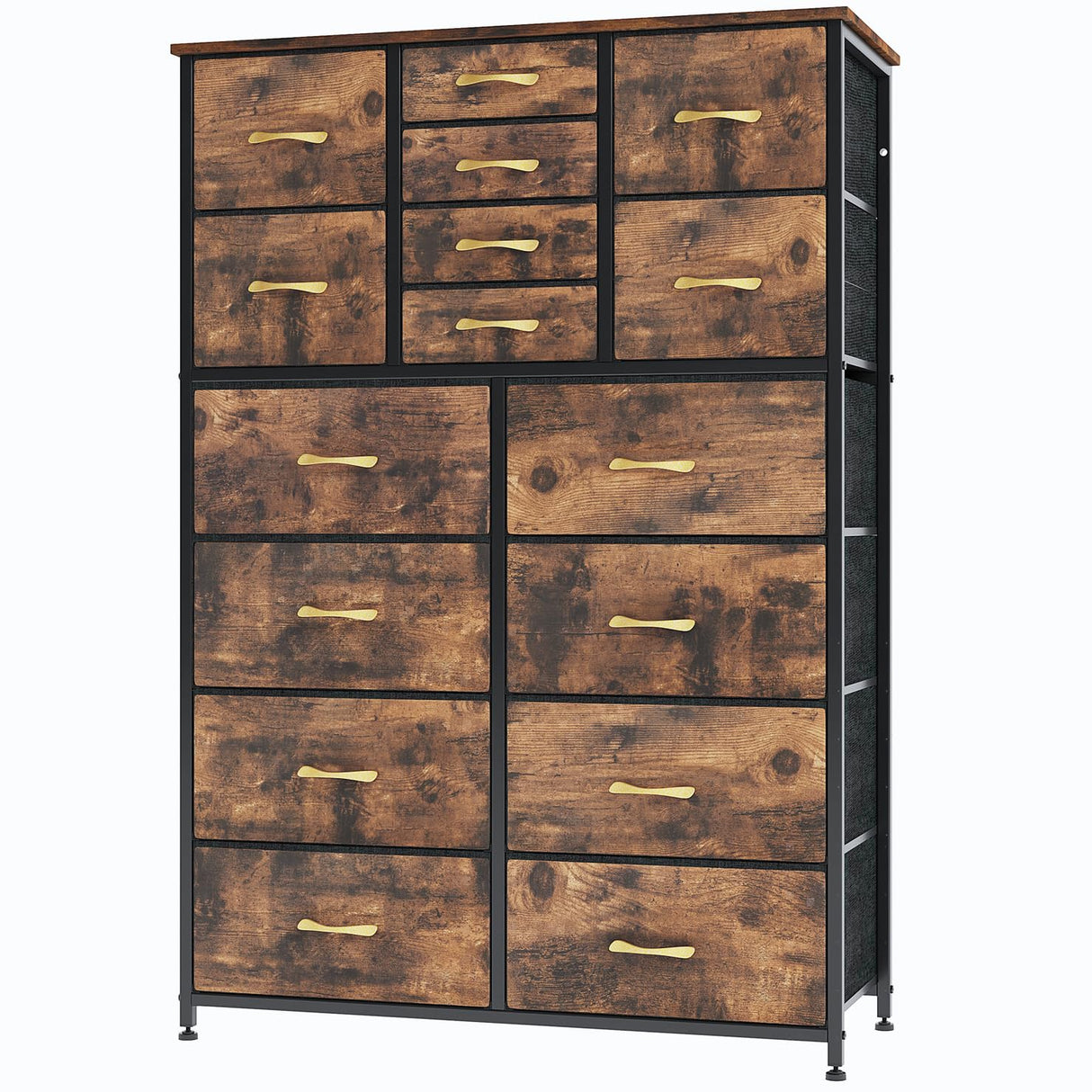 16 Drawers Dresser for Bedroom, Tall Dressers & Chests of Drawers with Wood Top