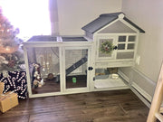 Rabbit Hutch Outdoor Rabbit Cage Indoor, 51.6" L Wooden Bunny Cage