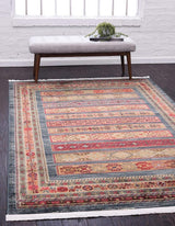 Fars Collection Area Rug - Pasadena (5' 1" x 8' Rectangle, Brown/ Light Brown)