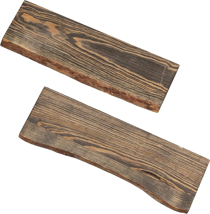 36” Sustainable Sunset Cedar Live Edge Wood Shelf (Wood Only) 2-Pack