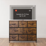 8 Drawer Dresser for Bedroom, Fabric Dresser with Large Storage Drawer Unit for Entryway