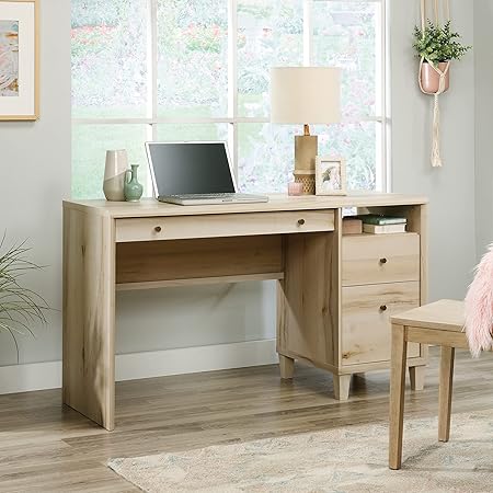 Willow Place Desk, L: 52.13" x W: 19.29" x H: 29.61", Pacific Maple Finish