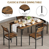 Dining Table Set for 4 Wood Kitchen Table Chairs Set of 4, Classics Dining Table and Chairs,