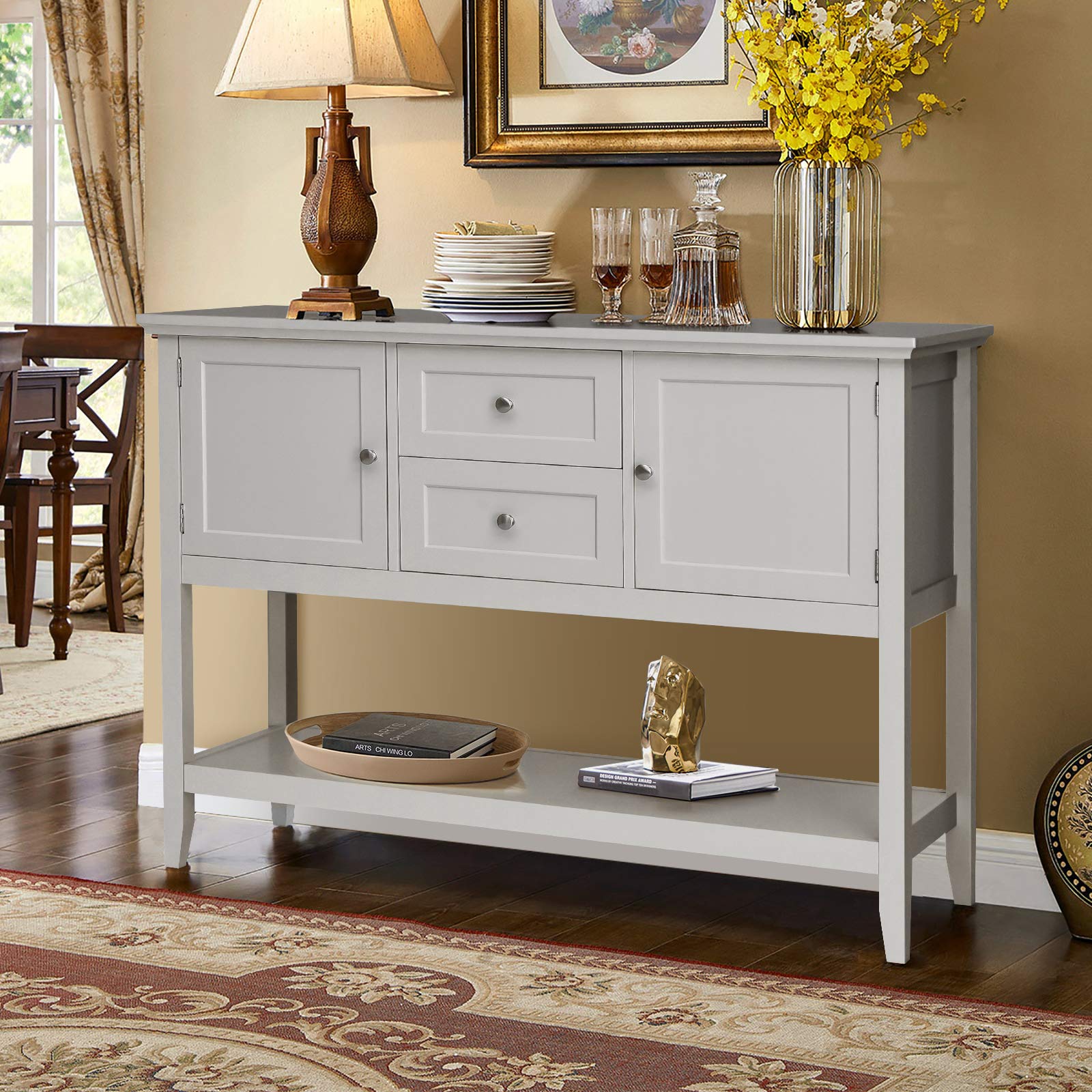 Buffet Sideboard, Wood Storage Cabinet, Console Table with Storage Shelf