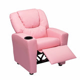 Suri Push Back Kids Recliner Chair with Footrest & Cup Holders