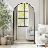 Arched Full Length Mirror Floor Mirror Standing or Leaning, Bedroom Mirror Dressing