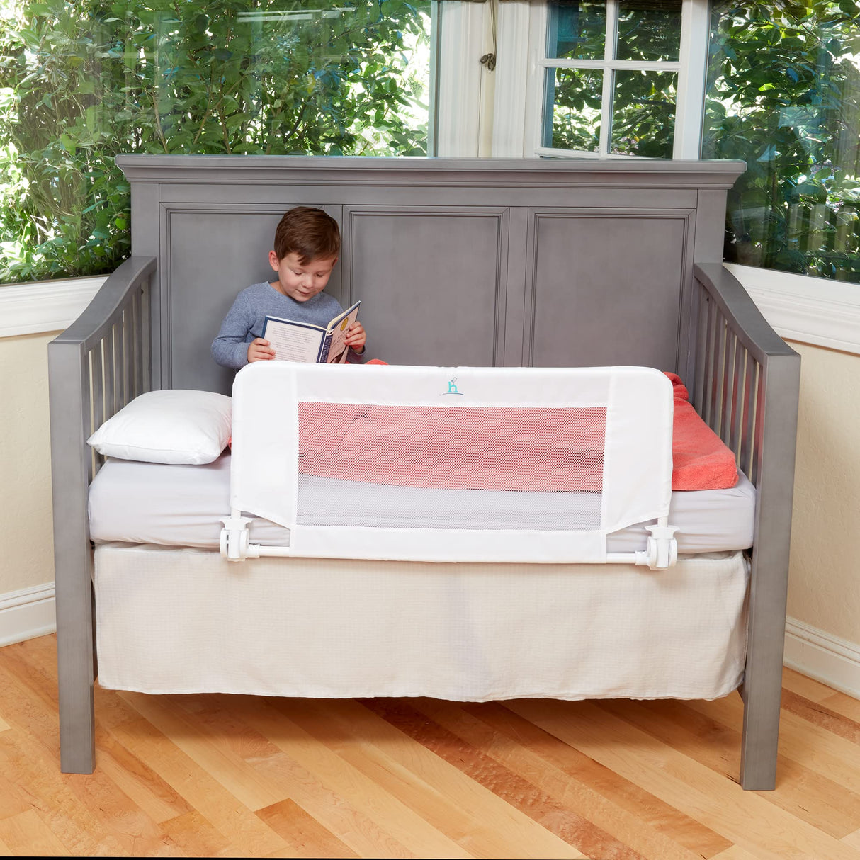 Convertible Crib Bed Rail for Toddlers, Baby with Reinforced Anchor Safety