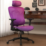 Mesh Office Chair, Gradient Purple Desk Chair with 3D Armrests, Adaptive