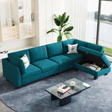 4 Seater Sectional Sofa with Reversible Chaise, L Shaped Sofa Sectional