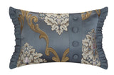 9 Piece Aubrey Decorator Upholstery Comforter Set and Pillows Ensemble, King, Blue