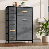 Dresser for Bedroom, Tall Dresser Vertical Storage Tower - Sturdy Steel Frame, Easy