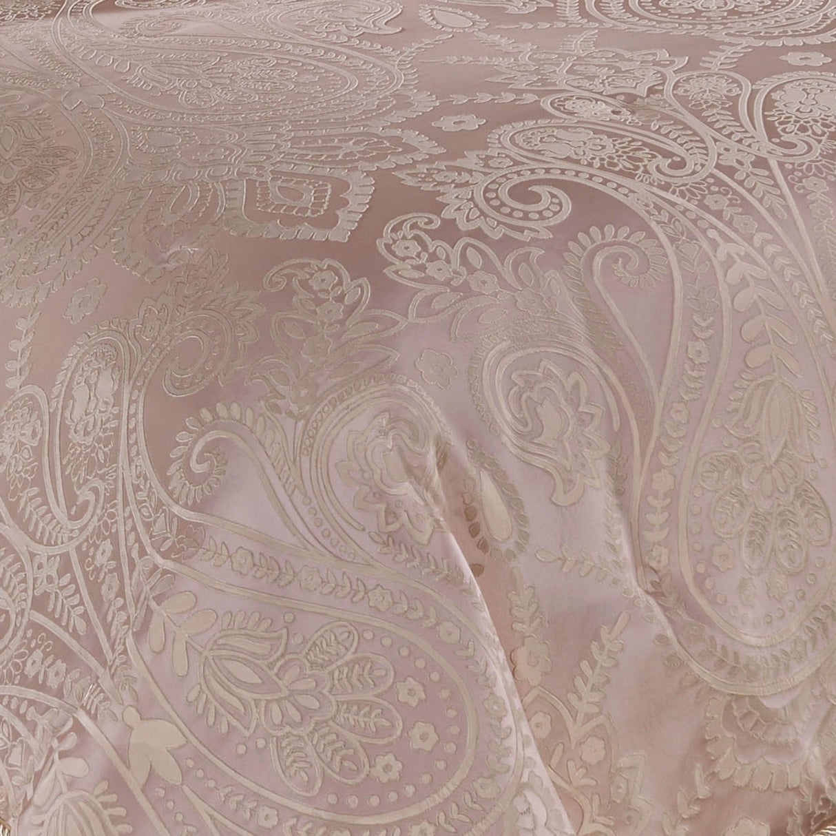 Touch of Class Romantic Princess Blush Oversized Jacquard Woven Scrollwork Comforter Set Queen