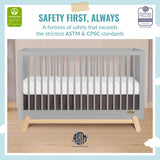 5-in-1 Convertible Crib in Pebble Grey Oak, JPMA & Greenguard