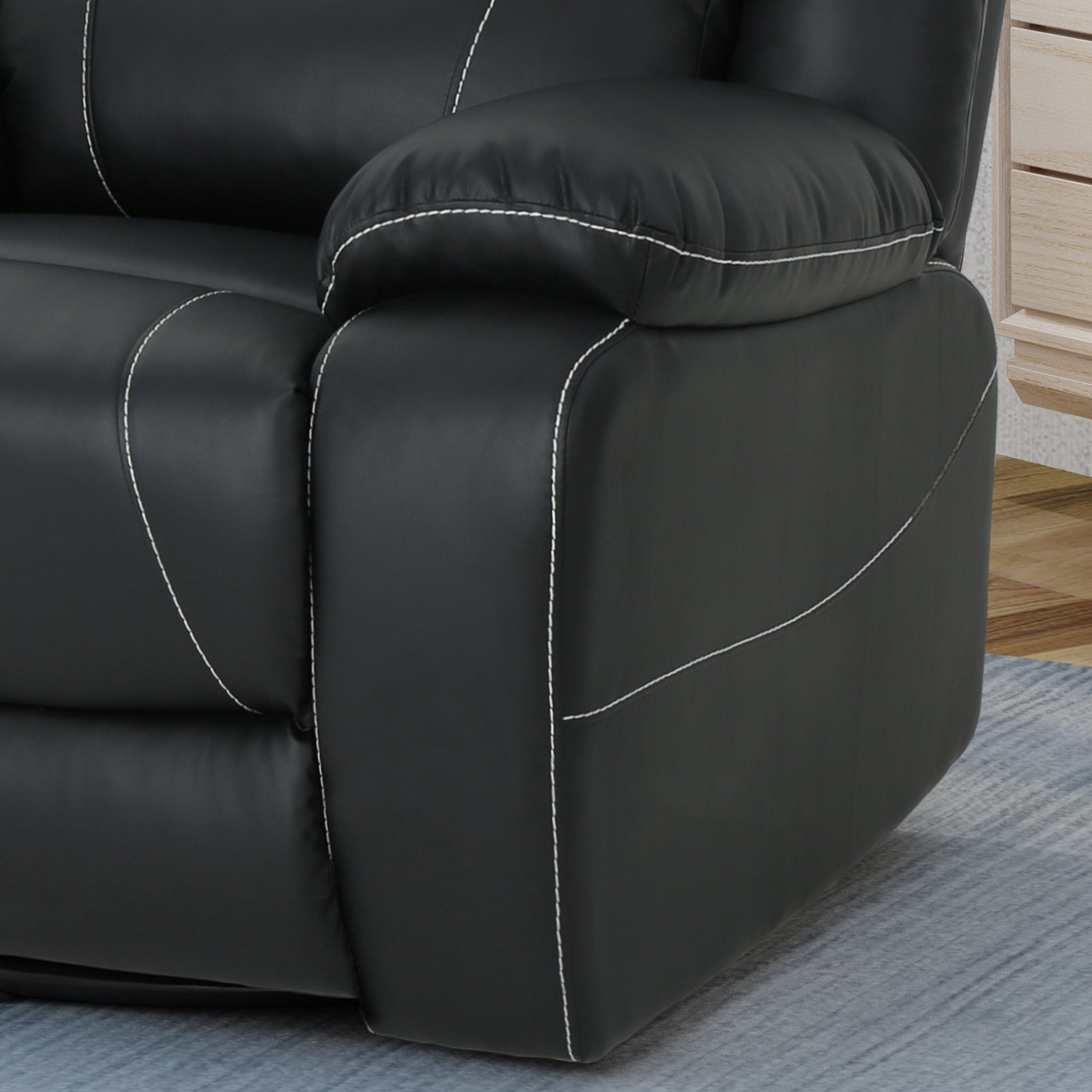 CineLuxe Recliner Chair – Tufted Back, Plush Cushion & Lever Recline