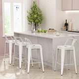 Bar Stools Set of 4 Counter Height Stools Industrial Metal Barstools