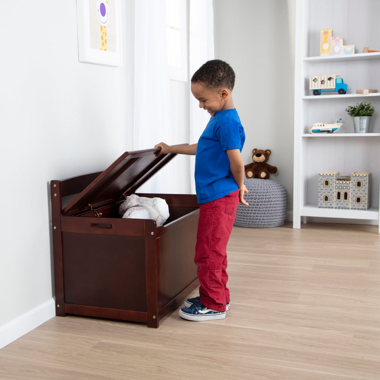 Wooden Toy Chest - Espresso