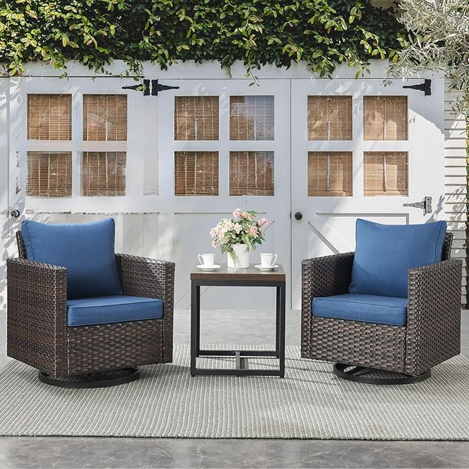 Outdoor Bistro Set 3 Piece Outdoor Wicker Patio Chairs