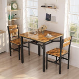 3-Piece Dining Table Set for Small Spaces with Storage