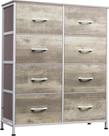 Fabric Dresser for Bedroom, Tall Dresser with 8 Drawers, Storage Tower with Fabric Bins