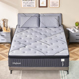 Queen Mattress, 14Inch Gel Memory Foam & 7-Zone Pocket Spring Queen Size Mattress