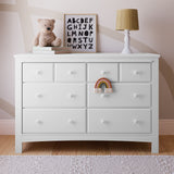 Benton 6 Drawer Double Dresser (White) – Easy New Assembly Process, Universal Design,