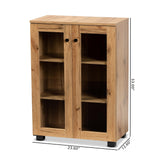 Mason Modern and Contemporary Oak Brown Finished Wood 2-Door Storage Cabinet