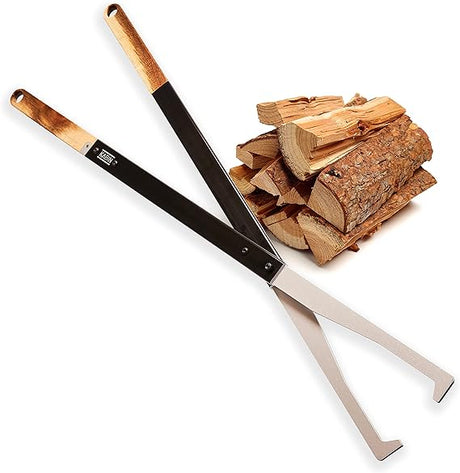 KABIN Fire Tong Log Grabber – Extra Long Firewood Claw Tongs for Fireplace